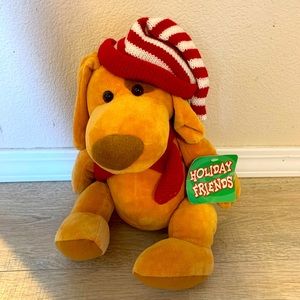 NWT Holiday Friends 2004 Puppy Dog Christmas Plush